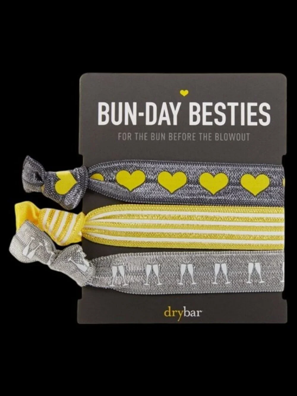 Drybar Bun‑Day Besties Hair Ties – Set of 3 Brand New